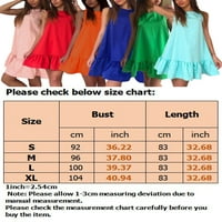 Hait Ladies Mini haljine Crew Crt Summer Beach sandress kratka haljina za odmor za odmor narančasta 3xl