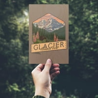 Nacionalni park Glacier, Montana, medvjed i proljeće cvijeće, kontura