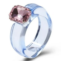 Dengmore prsten slatka akrilna smola prstenovi šarene ljetne rublje prozirne prstenove
