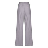 Puntoco Plus veličine hlače za čišćenje Žene Čvrste boje elastične labave hlače Ravne široke noge pantalone