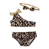 Misowmnjoy Kids Girl Leopard Bow bikini set kupaći odijelo