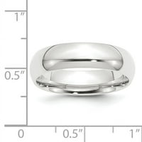 Platinum Comfort-Fit-Fit Vjenčani prsten veličine 10,5