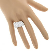 Dame Pave Set Diamond Prstenovi 14K okrugli prirodni dijamantski band