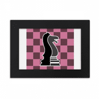 CHECERBOARD Knight Crna Word Chess Desktop Foto okvir ukrasi slikanje umjetnosti slika