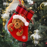 Eyicmarn božićne čarape, Santa Claus Snjegović Elk Bear ukrasio je viseću bombonsku torbu za zabavu