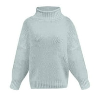BabySbule Plus veličina Ženski džemperi Novi dolasci Žene povremene čvrste vrhove pletenje dugih rukava