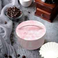 Silikonski kontejner za pohranu kafe sa poklopcem vodootporni filter Pribor za pohranu papira za aparat za kavu Filtriraj papir Pribor Pink White
