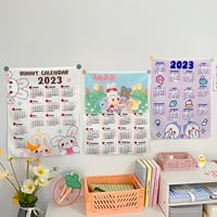 Leky viseći kalendar Datum zapisa Bunny tiskani koris koristan kalendar za kalendar za viseći platno festival tapiserija
