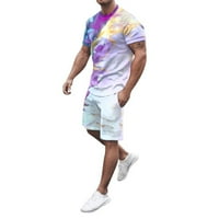 Muške odjeće s kratkim rukavima sa džepovima T košulja Fit Sports Daily Classic Harnts Tip Dye Ispiši