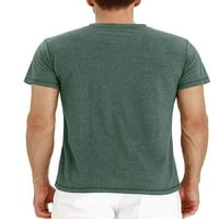 Sexy Dance Muška majica Kratki rukav T majice Solid Color Ljetni vrhovi Moda Basic Tee Casual Dnevna bluza Green XL