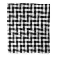 Flannel baca pokrivač pokrivač sažetak Tweed White and Black Imitacija kašmir meka za kauč za krevet