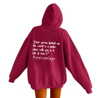 HFolob dukseri za ženske riječi grafički duks vintage hoodie trendy dukseri kawaii preferira dugi rukav