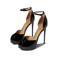 Sam Edelman Florencia Black Peep Toe izveli su kaznene pumpe sa visokim potpeticama