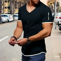 Muška majica vrhovi MENS Ljetni modni ležerni puni u boji džepni majica s kratkim rukavima TOP bluza