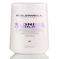 Goldwell Dualsense plavuša i ističe anti-žuti šampon, 8. oz, od češljanog zadirkivanja