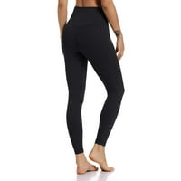 Kali_store yoga hlače za žene flare joge hlače za žene, crossover malene meke bootcut tapke crna, xs