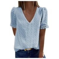 Ženske košulje Grafički labavi V izrez kratkih rukava Bluze Vintage Elegant Tuntic Top
