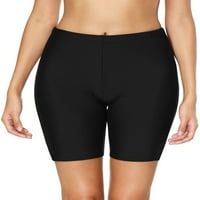 Prednjeg swalk-a bikini kratke hlače od pune boje Swim Swims Stretchy UV zaštitni kupaći kostim elastični