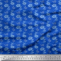 Soimoi Rayon Crepe tkanini valovi, lišće i cvjetni umjetnički otisak šivaći šipka tkanina
