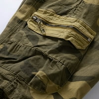 Menshalf Hlače hlače za čišćenje sportskih hlača CASB Hlače COUTLLall sa džepovima Dukseri za vučne pantalone Duge sa patentnim pantalonama za muškarce, žuti, m