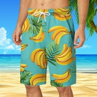 INLEIFE Swim trunks muškarci čišćenje muški havajski džep elastični struk Print plaže Kratke hlače Sportske casual pantalone