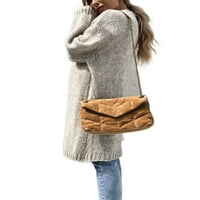 Prednjeg swwalk dame pletiva otvorena prednja kardigan džemper s dugim rukavima Mid Dužina kardigani Žene Zima topli čik pleteni džemperi Grey XL