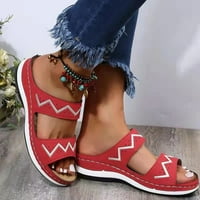 Žene Sandale veličine 9, AXXD Ženske cipele Otvorene cipele s otvorenim prstima cipele udobne plažne sandale za ženske uskrsne odjeće crvene 6,5