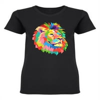 Šareni majica u obliku dizajna lava u obliku žena -image by shutterstock, ženska XX-velika