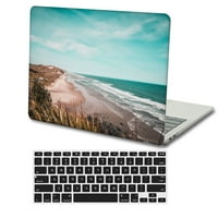 Kaishek Tvrdi slučaj kompatibilan. Otpustite MacBook Air s mrežnom ekranom dodirnite ID tipa C model: crvena serija + crna poklopac tastature