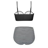 Kupaći kostim za žene Snimka visokog struka Bikinis kupaći kostimi SwimUt V-izrez bez rukava Cvjetni