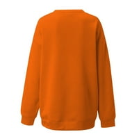 Ženska ispisana labava bluza s dugim rukavima okrugla vrat Ležerne prilike pulover vrhovi dukseri
