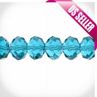 Plavi kružni telepolni kristalni perli 11x, površinski rezani, 38 faseta, perle od S