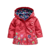 Odjeća za dijete Dječji kaput zimska jakna Djevojke Cvijeće s kapuljačom Printil za djecu Oplata Vjetrootporna