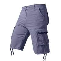 Wozhidaoke muški kratke hlače Ljetne kombinezone tanke labave muške radne pantalone za muškarce plus