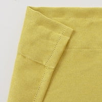 Goory Soded Color Pocket Džepne ploče Luksuzni dnevni boravak Suzight Thermal Drapes Modern Tassel Cafe Pol polu zavjese Žuta Ž: 39 H: 52 *