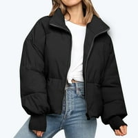 Loopsun zimski kaputi za žene modne žene čvrste stand-up ovratnik kardigan dolje jakna gorja odjeća