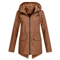 Daqian Womens vanjska jakna plus veličina Ženska Ležerna čvrstoća jakna na otvorenom plus veličina s