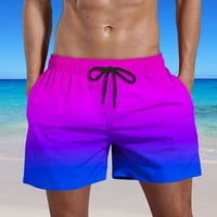 CLLIOS MENS plaže kratke hlače Ležerne prilike modne gradijentne kratke hlače sa džepovima Elastična struka na plaži