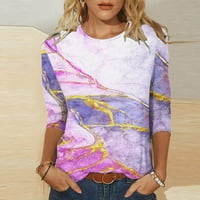 Žene Ljetni modni print uzorak kratkih rukava majica TopSulticolor