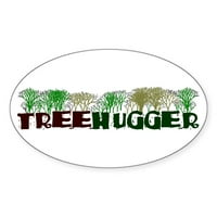 Cafepress - TreeHugger ovalna naljepnica - naljepnica