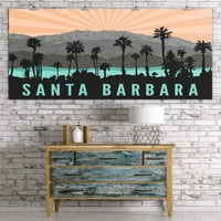 Santa Barbara, Kalifornija, palmi i planine