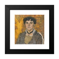 Alexander Yakovlevich Golovin Crni moderni uokvireni muzej Art Print pod nazivom - Portret dame