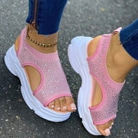 Sandale sa sandalama Eczipvz sandale za žene Slatke ljetne perle boje boemske sandale cvijeće rhinestone elastične kaiševe