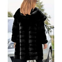 Ženski kaputi labavi ležerne prilike modni hladni dugi rukav novi modni kaput crni S-6XL