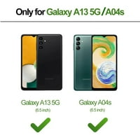 Samsung Galaxy A04S Case 5G futrola sa zaštitnikom zaslona i magnetskim prstenom Kickstand Vojni razred Dvostruki sloj Zaštita od pada Robušna odvojiva za galaksiju A04S A 5G telefon - crvena