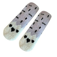 Lovskoo Slipper Čarape za žene nisko rezanje Print Print Lijep Puppy Plush Srednje tede Socks Početna