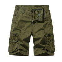 Cuoff kratke hlače Ljetne kratke hlače Muški kombinezon Casual Capris ravne višejezetne pantalone zelene