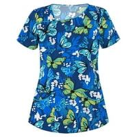 Bluze za žene Dressy Casual Graphic Prints Short rukav Summarce Summer Workward 3xl