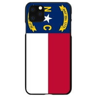 CASICTINKINK CASE ZA IPHONE PRO MA - Custom Ultra tanka tanka tvrda crna plastična plastična pokrivača - Državna zastava Sjeverna Karolina - američka državna zastava