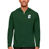 Muška antigua Green Charlotte 49ers Legacy puni zip hoodie